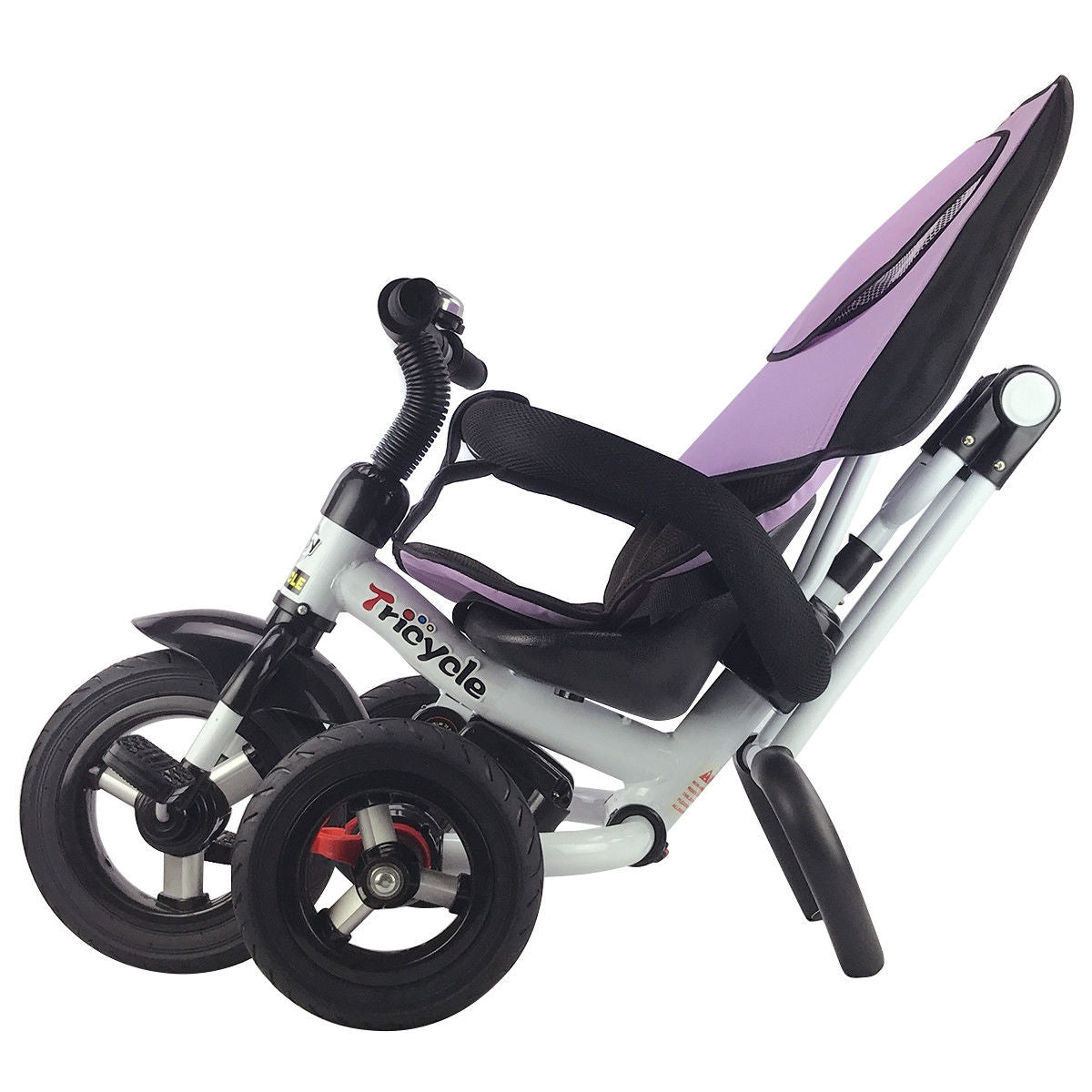 4-in-1 Detachable Learning Baby Tricycle Stroller - Pink