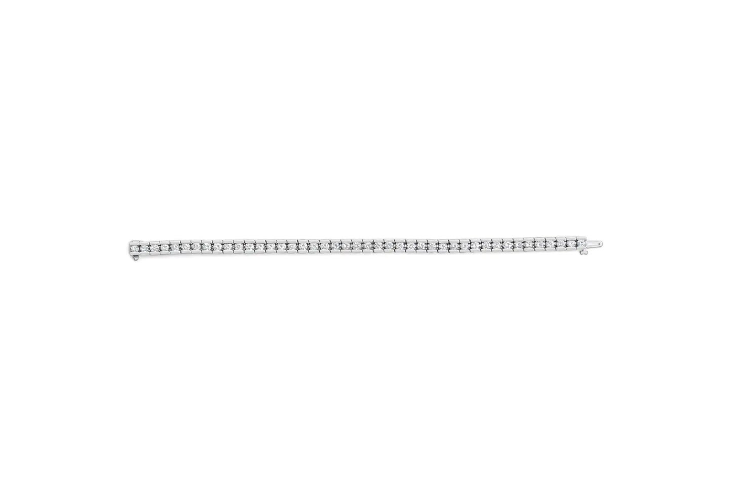 IGI Certified 14K White Gold Diamond Tennis Bracelet - 6.0 Cttw