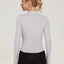 Chaqueta de entrenamiento con cremallera ligera para mujer LUYAA - Gris marfil