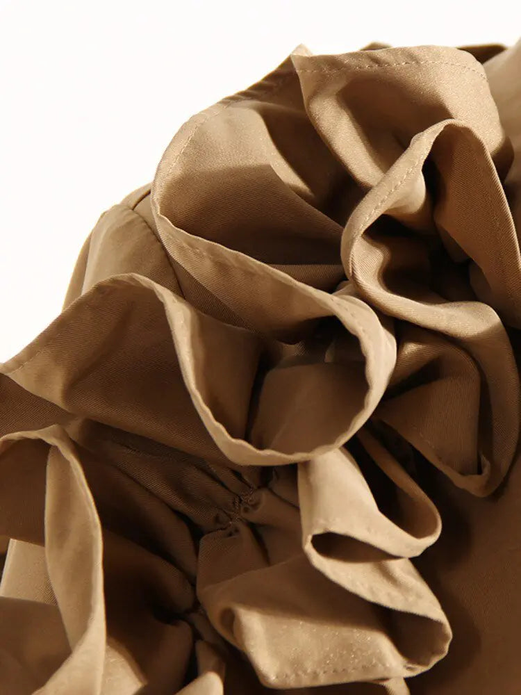 Manteau Trench à Volants