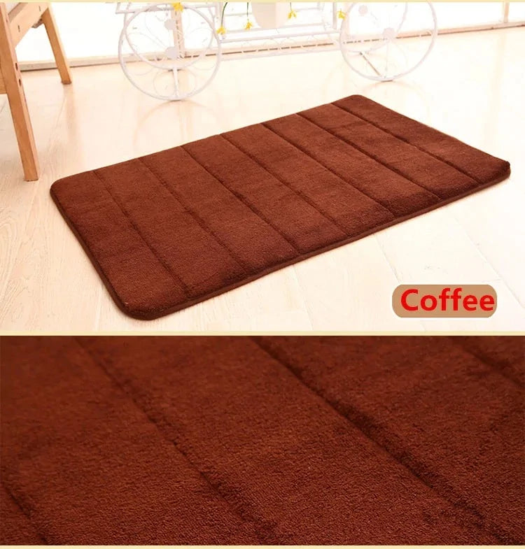 Tapis de bain en mousse à mémoire de forme en corail de luxe