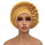 Elegant Floral Auto Gele Headwrap - 2024 African Turban