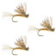 3-Pack Tan X Caddis Adult Dry Fly - Size 16 for Trout Fishing - Korvel