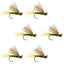 Olive X Caddis Adult Dry Fly - 6 Pack, Size 18 for Trout Fishing - Korvel