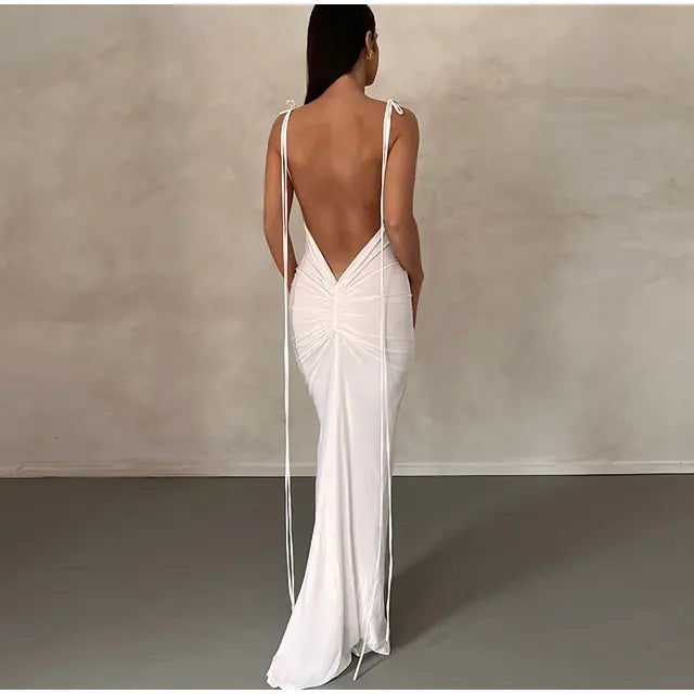 Vestido de Fiesta Elegante Sin Espalda para Ocasiones Especiales