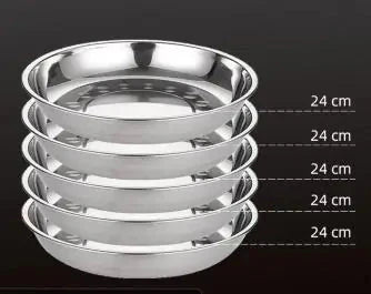 Plato de Cena de Acero Inoxidable Premium