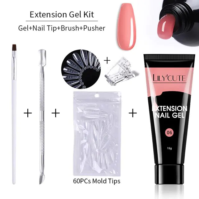 LILYCUTE Nail Extension Gel Set - Premium Nail Care