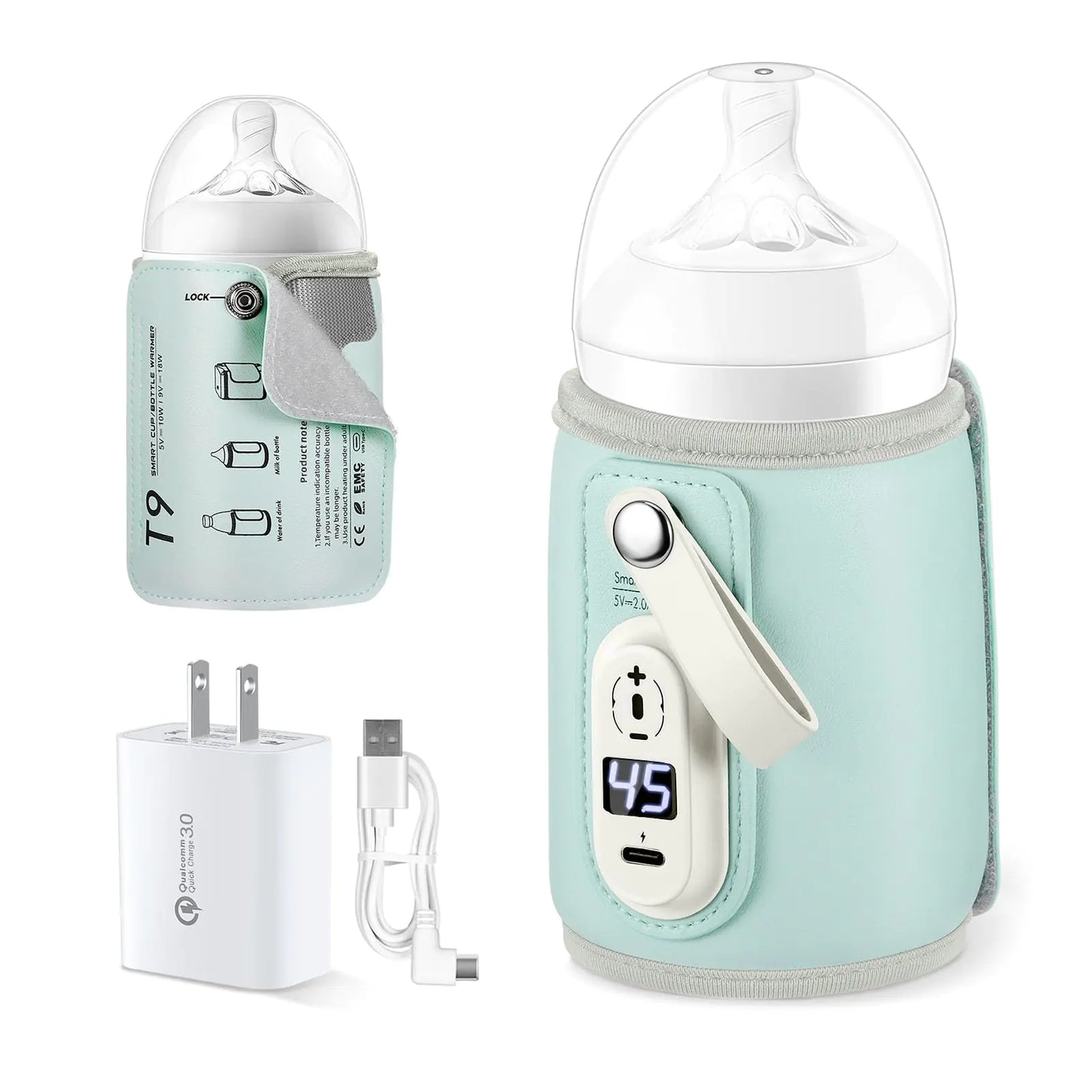 Portable Baby Bottle Warmer with Adjustable Temperature Control