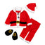 Conjunto de disfraz de Santa Claus de cuatro piezas para niños