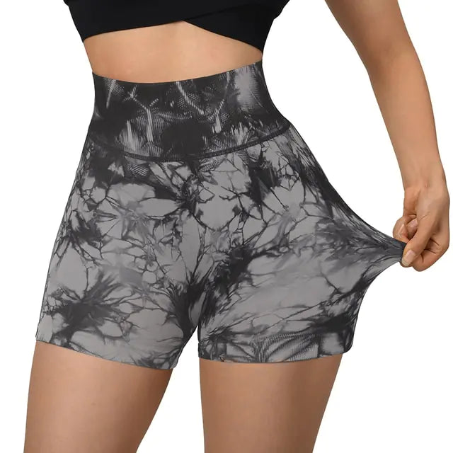 Shorts de Yoga Sin Costuras de Cintura Alta para Mujeres