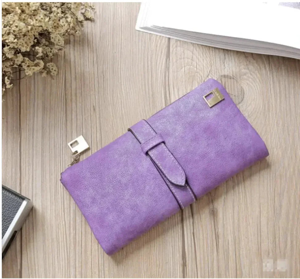 Portefeuille Long en Cuir pour Femme avec Fermeture Éclair