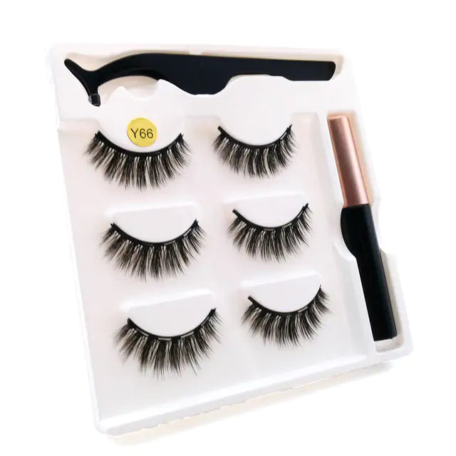 Premium 3D False Eyelashes with Magnetic Eyeliner