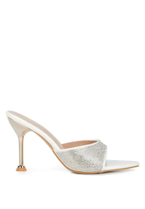 Elegant Ballroom Stiletto Heels with Rhinestone Accents