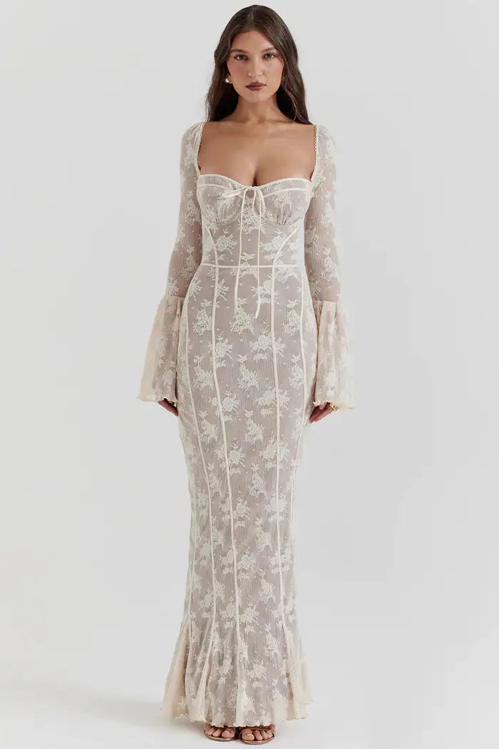 Elegant Lace Backless Dress for Special Occasions