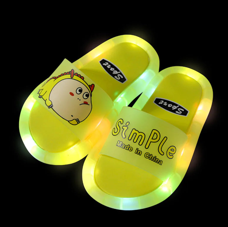 Zapatillas de Dinosaurio de Caricatura Brillantes para Niños