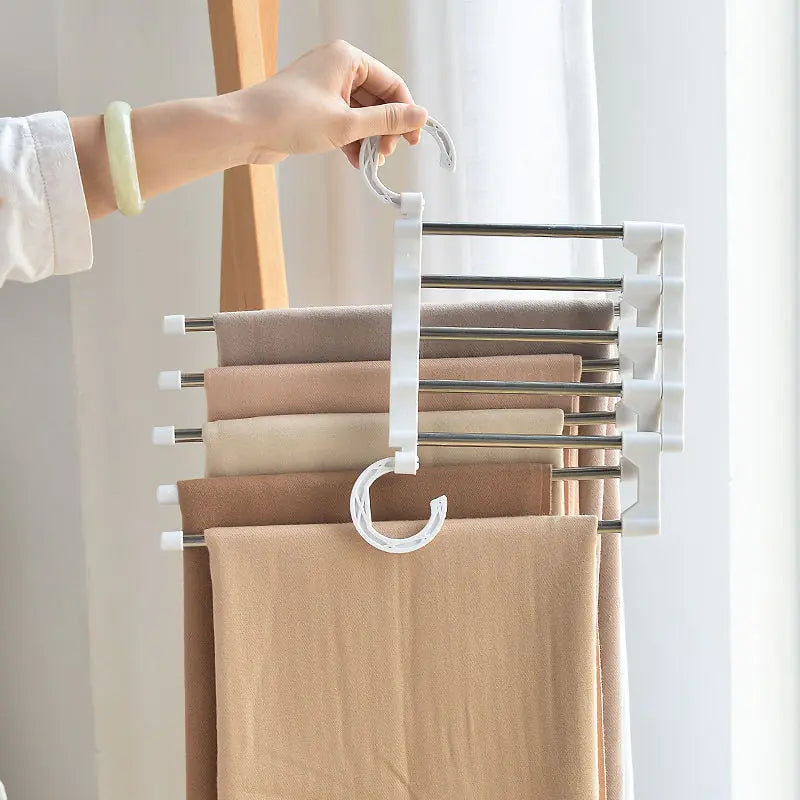5-in-1 Pant Rack Shelves for Smart Closet Organization