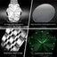 Montre analogique de luxe OLEVS pour homme en deux tons avec diamants