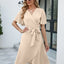 Robe Maxi à Encolure en V et Fente