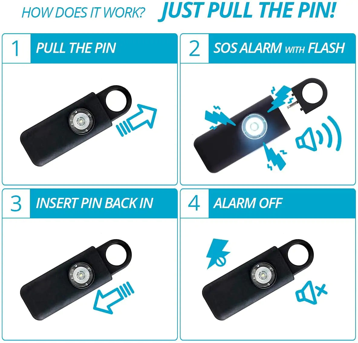Women's Personal Safety Alarm Keychain