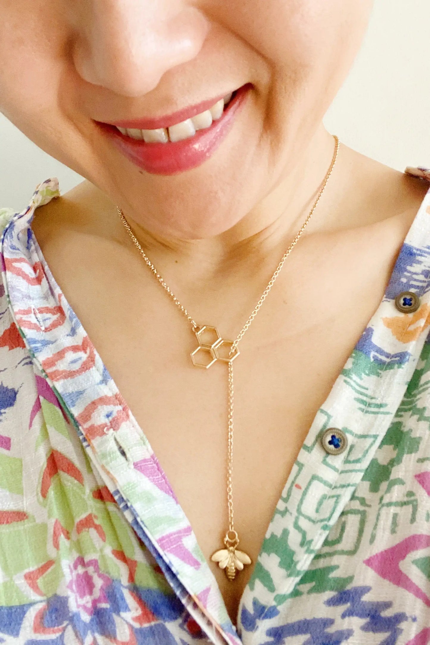 Bee With Me Necklace in Gold