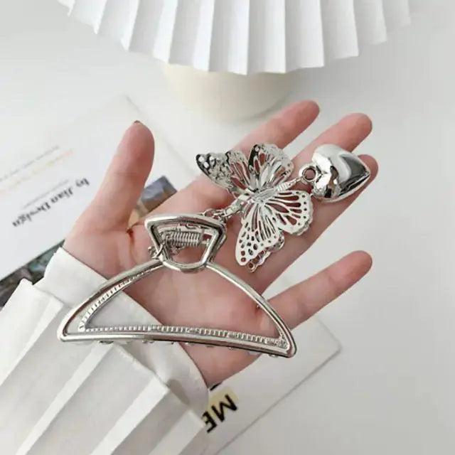 Pinza para el cabello en forma de mariposa elegante para recogidos con estilo