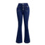 Women's Patchwork Slim Fit Flared Jeans