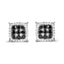Men's 10K Yellow Gold Black and White Diamond Earrings