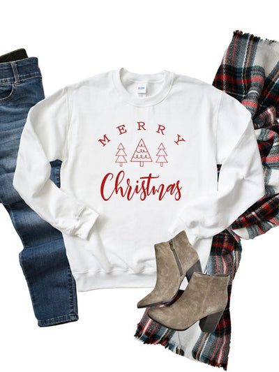 Merry Christmas Trees Sweatshirt