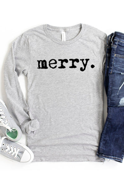 Merry Long Sleeve Unisex Tee