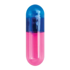Gélules en gélatine dure CONI-SNAP, taille n° 1, bleu/rose (5 000 unités)