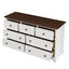 Wooden Captain Seven-Drawer Dresser in White Walnut