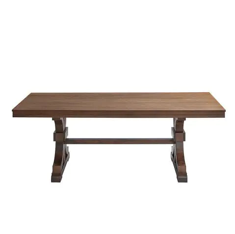 Mesa de Comedor de Madera de Caucho de Estilo Moderno de Mediados de Siglo para 6-8 Personas