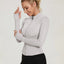 Chaqueta de entrenamiento con cremallera ligera para mujer LUYAA - Gris marfil