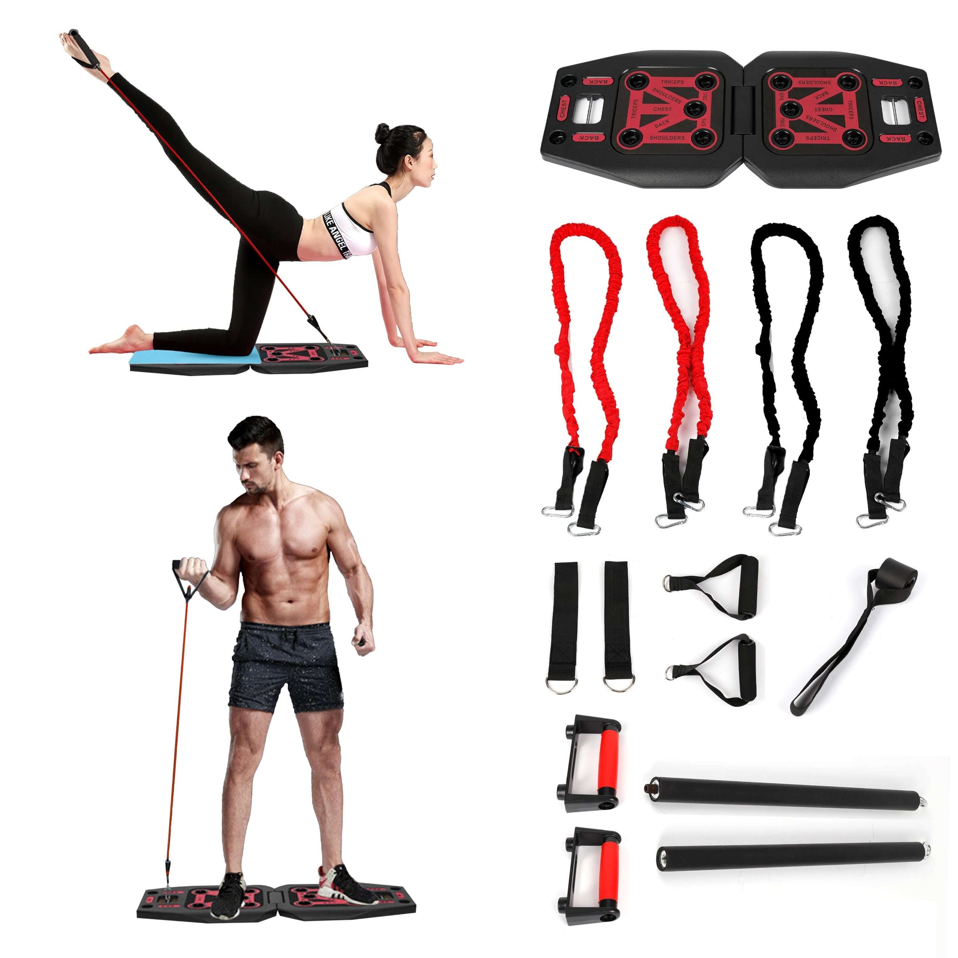 Versatile 9-in-1 Push-Up Board for Total Body Fitness - Korvel