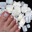 Uñas Postizas de Pies Blancas Naturales
