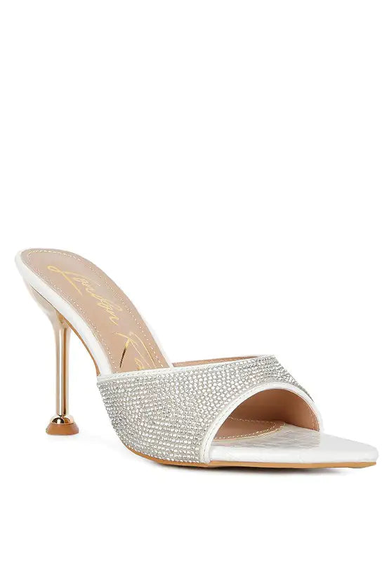 Elegant Ballroom Stiletto Heels with Rhinestone Accents