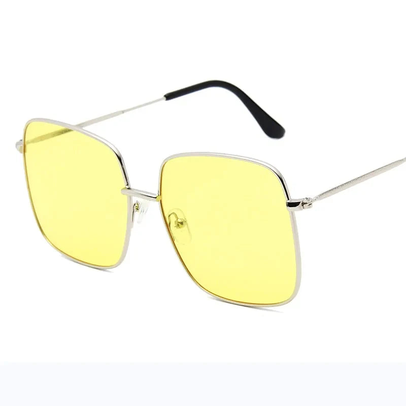 Lunettes de soleil carrées de luxe avec protection UV400