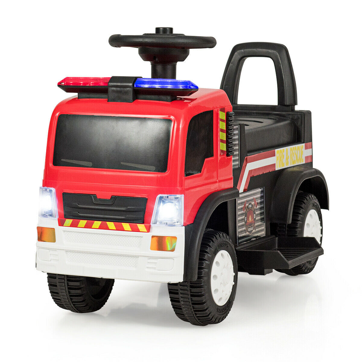 Camion de pompier électrique à batterie 6V pour enfants