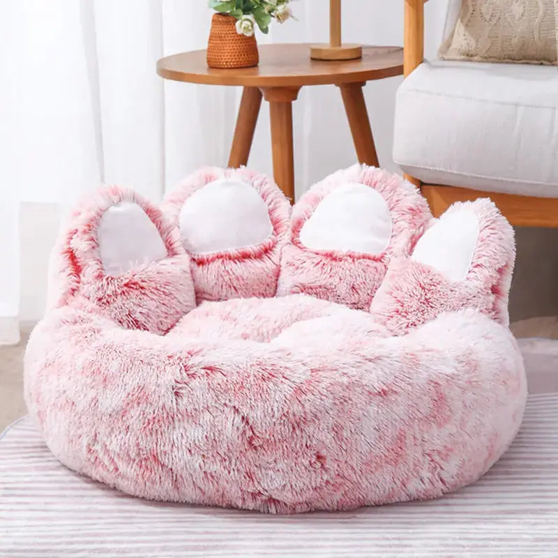 Cama Casa en Forma de Pata de Oso para Mascotas