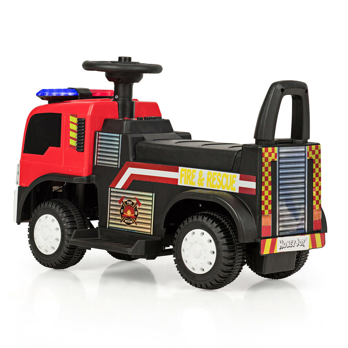 Camion de pompier électrique à batterie 6V pour enfants