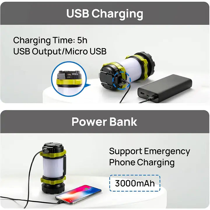 BossLamp Camp Lantern: Dual Light & Power Solution