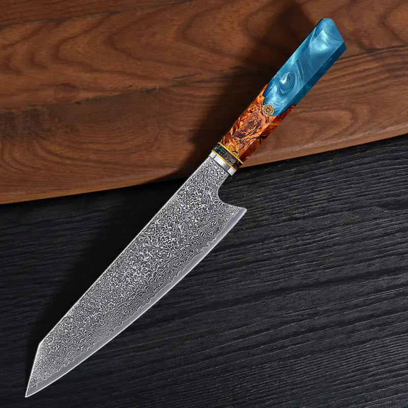 Couteau de Chef en Acier Damas Premium