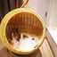 Berceau de Matelas en Rattan Confortable pour Chat