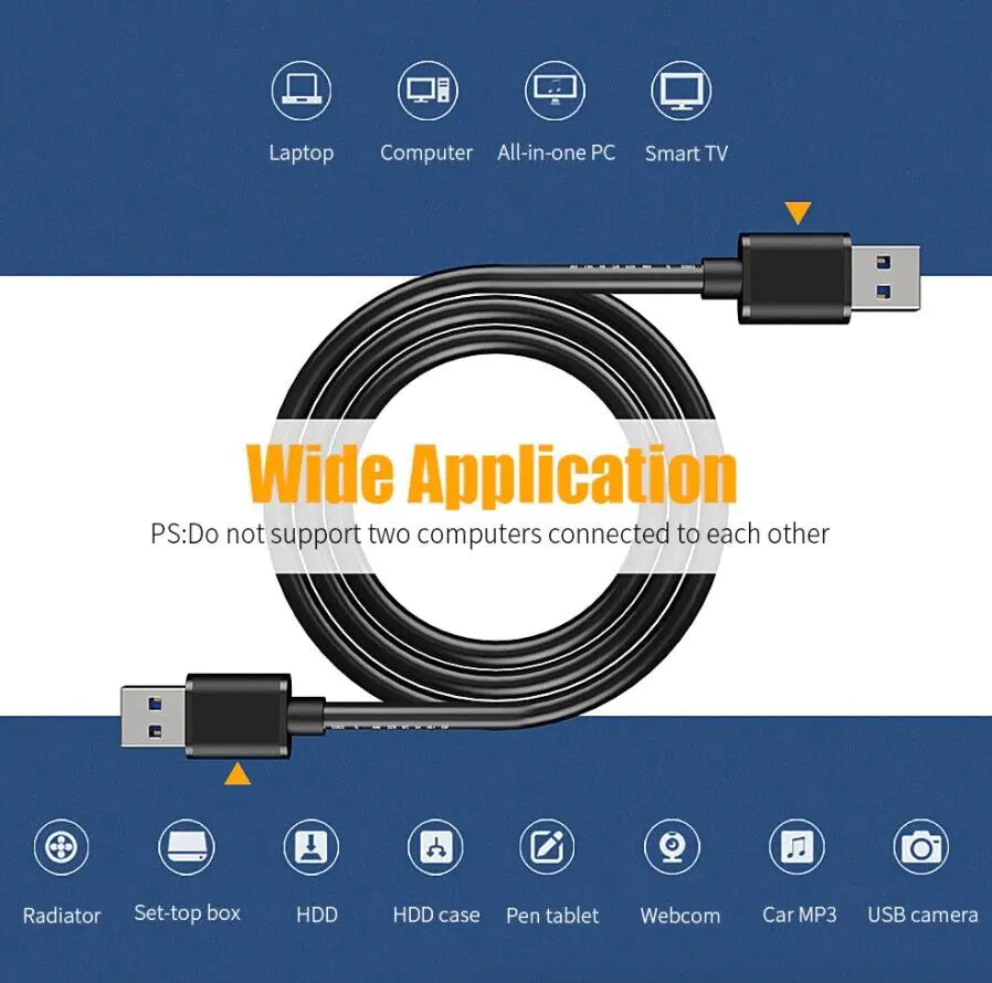 Premium USB 3.0 A Male to A Male Cable - 6FT