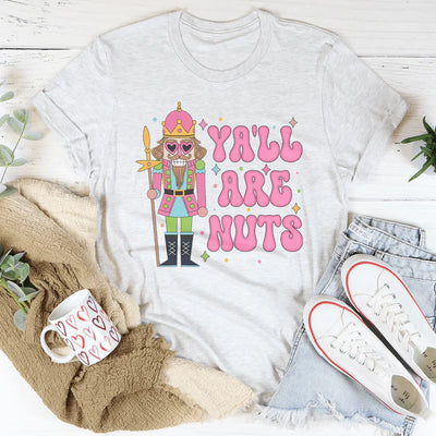 Camiseta Rosa Ya'll Are Nuts