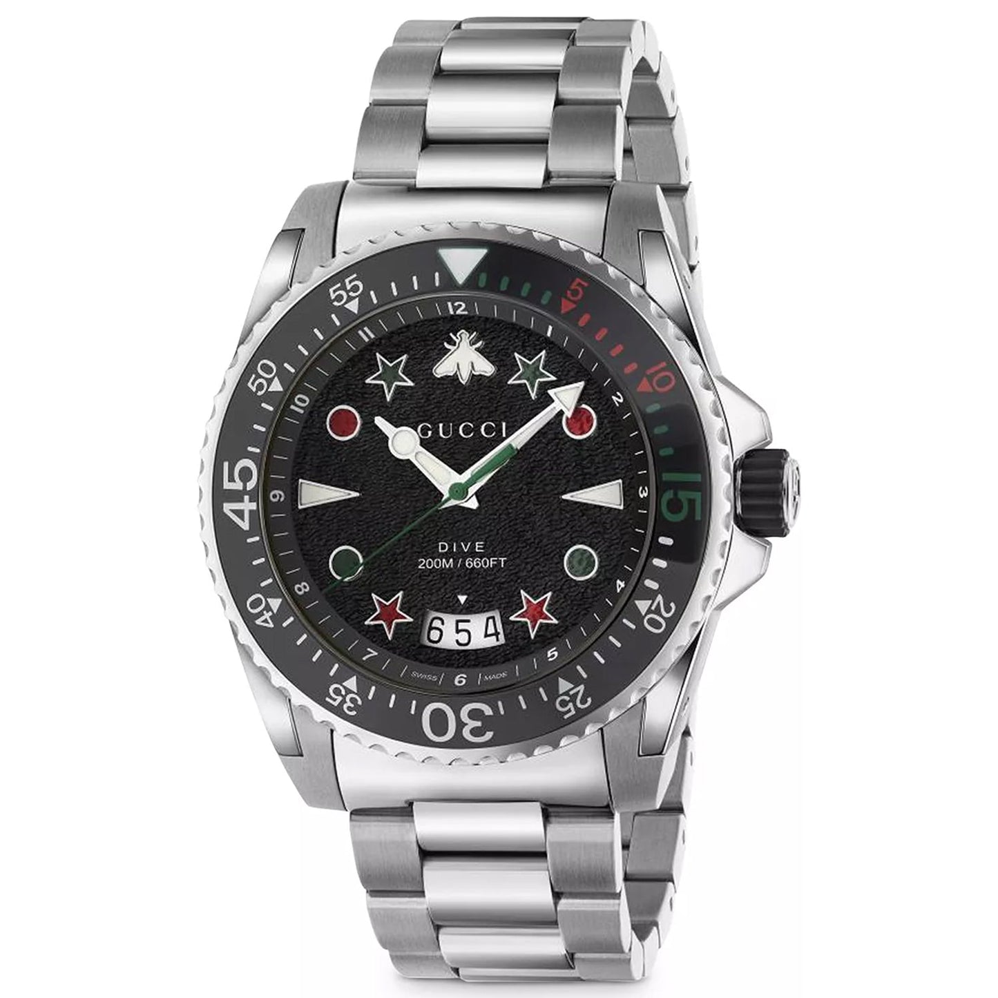 Montre de plongée pour homme Gucci - Acier inoxydable premium