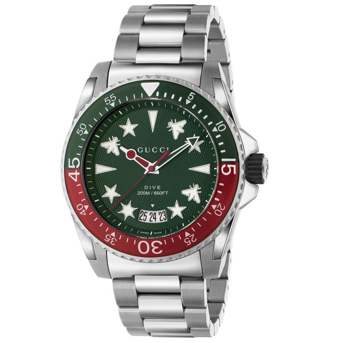 Montre de plongée pour homme Gucci - Acier inoxydable premium