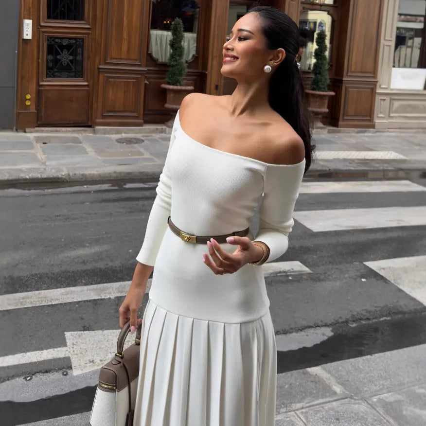 Robe Élegante Rétro Fendue