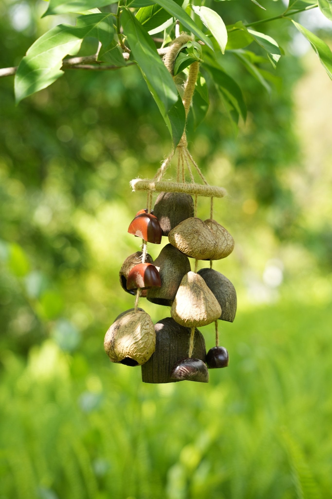 The Deep Forest Chime - Coconut & Seed Pod Wind Mobile