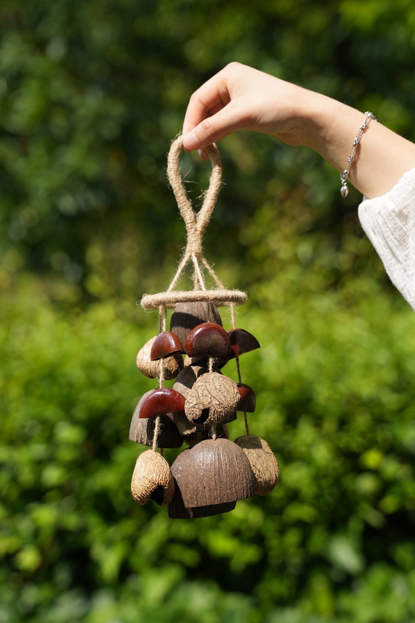 The Deep Forest Chime - Coconut & Seed Pod Wind Mobile